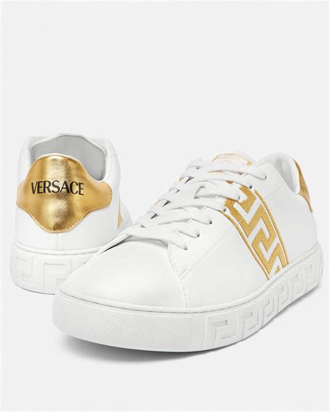 sneaker versace uomo crosta vitello|versace greca sneakers.